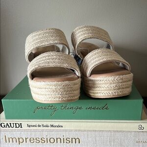 Target Tan Espadrille Platform Sandals